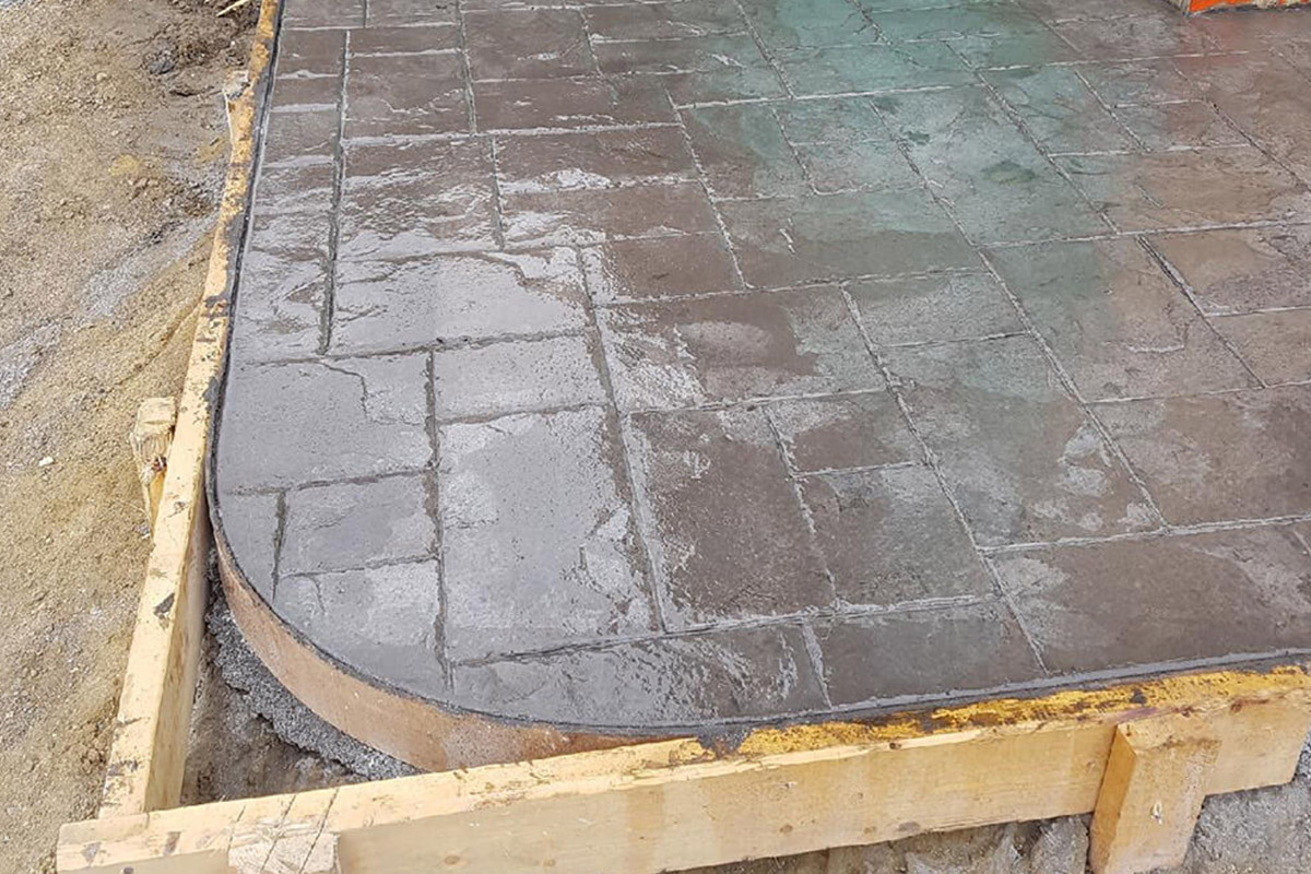 Concrete sidewalks